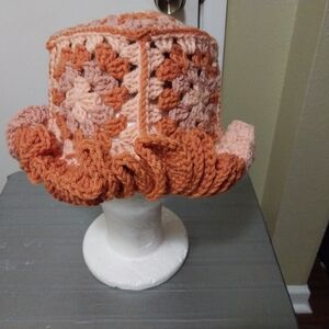 Crochet bucket hat floppy hat unique one-of-a-kind handmade by seller soft yarn